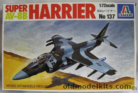 Italeri 1/72 AV-8B Super Harrier - USMC or Harrier GR Mk5 RAF, 137 plastic model kit
